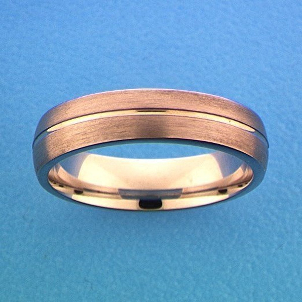 Zilver Gerhodineerde Ring A303 - 5 mm - zonder steen 1315250 17.00 mm (53)