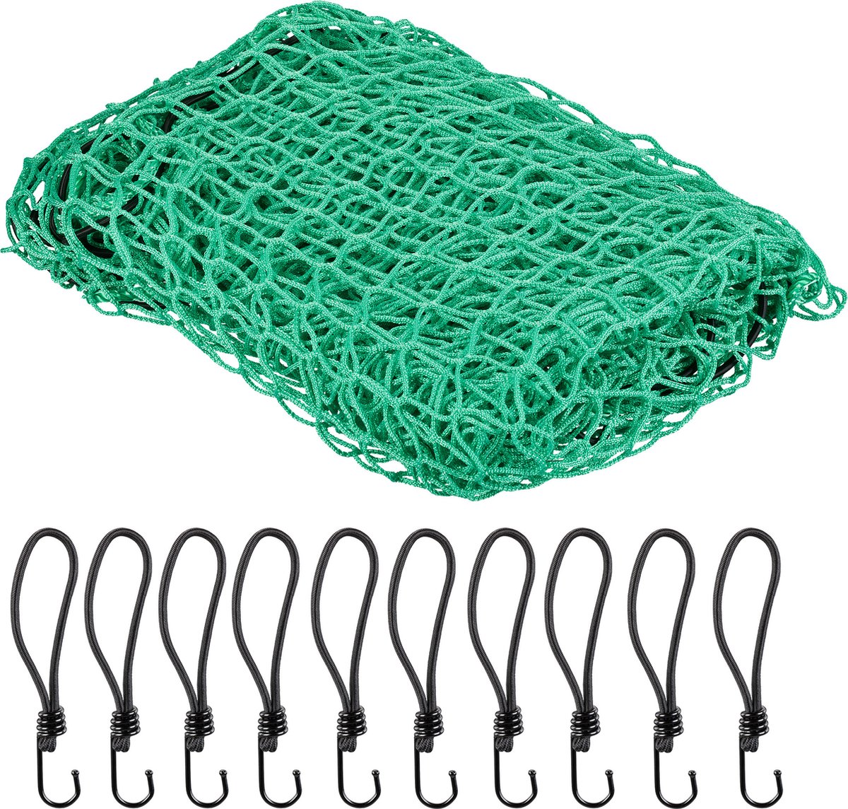 Relaxdays aanhangernet 2,5 x 3,5 cm - groen - aanhangwagen - afdeknet ...