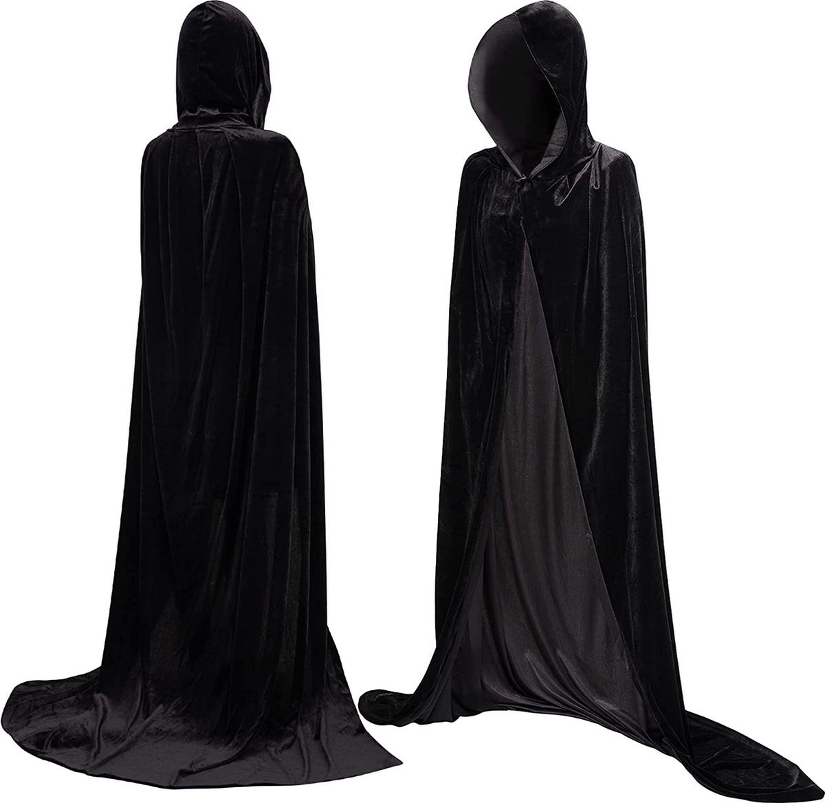 Extra Lange - Cosplay Mantel - Met Capuchon - Hooded Cape - Fluwelen