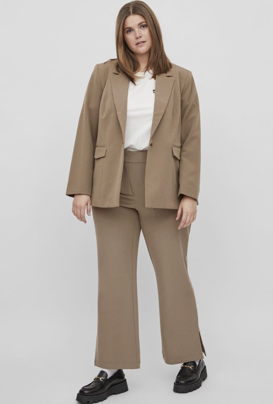 Vila Evoked Maglia A Maniche Lunghe Donna - Modello A Fasciatura, Scollo A V, Taglie Forti, Noos