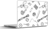 Laptop sticker - 11.6 inch - Breien - Naaien - Patronen - Wol - 30x21cm - Laptopstickers - Laptop skin - Cover