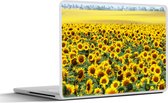 Laptop sticker - 10.1 inch - Zonnebloem - Bloemen - Natuur - 25x18cm - Laptopstickers - Laptop skin - Cover