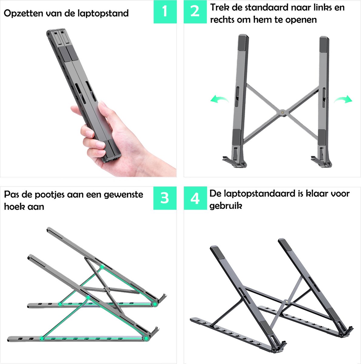 Laptop Stand Aluminium Standaard Opvouwbaar Laptop Standaard