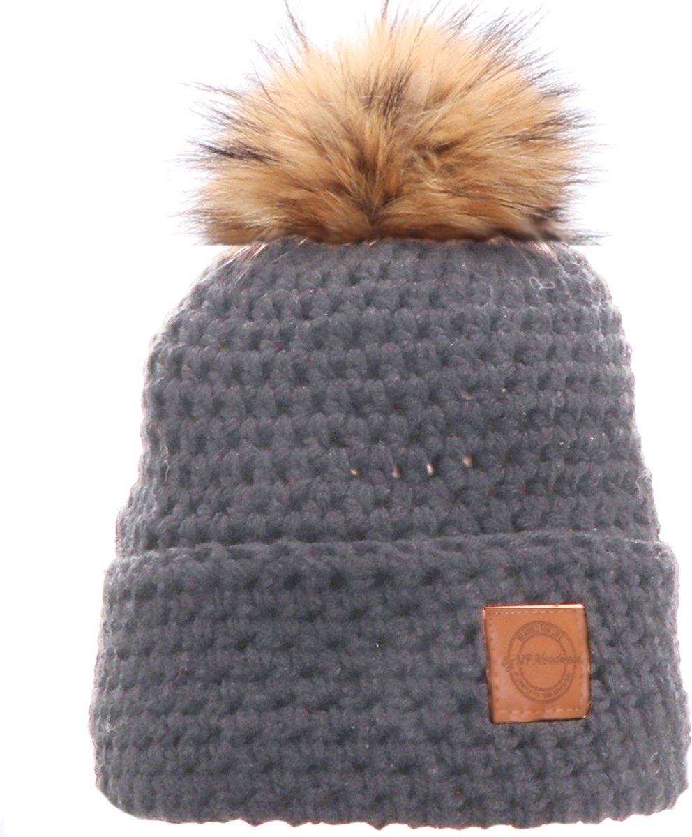By MP Headwear Rebel W-1610 Beanie Muts Grijs