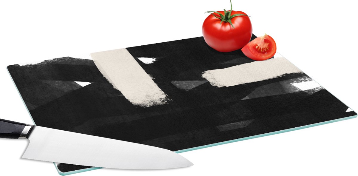 Glazen Snijplank - 39x28 - Abstract - Pastel - Minimalisme - Snijplanken Glas