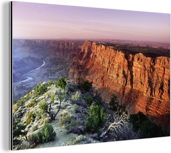 Wanddecoratie Metaal - Aluminium Schilderij Industrieel - De Grand Canyon in Arizona - 30x20 cm - Dibond - Foto op aluminium - Industriële muurdecoratie - Voor de woonkamer/slaapkamer