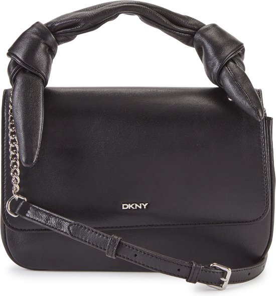 DKNY Sophie Grand sac à bandoulière en cuir - Zwart - Taille LxLxP 15x25x8,5