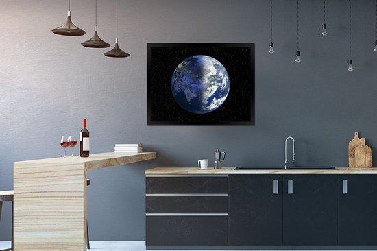 Photo encadrée - Cadre photo Asie by day and night noir 80x60 cm - Affiche encadrée (Décoration murale salon / chambre)