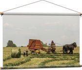 WallClassics - Affiche Textile - Paarden dans Agriculture - 90x60 cm Photo sur Textile