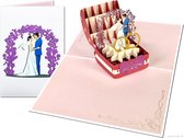 Cartes pop-up Cartes pop-up - Carte de mariage Anneaux de mariage dans une boîte à bijoux Proposition de mariage Carte pop-up anniversaire Carte de voeux 3D