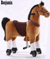 My Pony Benjamin, bruine met witte bles en hoef, voor kinderen van 3-6 jaar