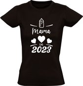 Ik word Mama in 2023 Dames T-shirt | Zwanger | In verwachting | Aankondiging Zwangerschap | Bekendmaken | Bekendmaking | Kind | Baby | Geboorte | Meisje | Jongen | Shirt