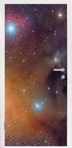 Deursticker Universum - Sterren - Kleuren - Jongens - Meisjes - Kinderen - 95x235 cm - Deurposter
