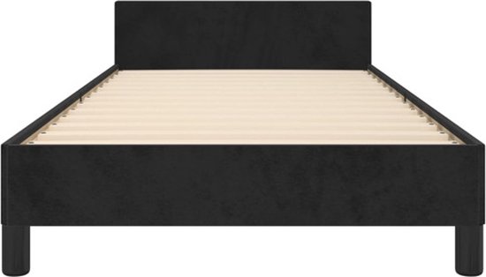 Cadre de lit vidaXL avec tête de lit - Encadrements de lit avec tête de lit - Lit - Meubles de couchage - Cadre de lit avec tête de lit sans matelas 80 x 200 cm Velours Noir
