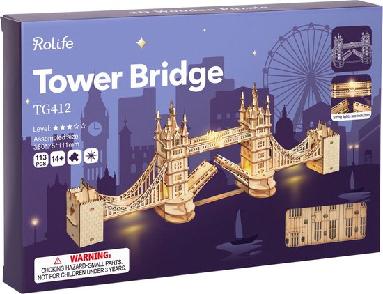 Rolife Londen Tour Bus - houten bouwpakket voor volwassenen