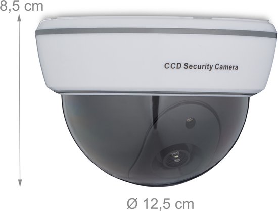 Relaxdays dummy dome camera - met knipperende led - binnen - buiten - inbrekers afschrikken van Relaxdays — afbeelding 3