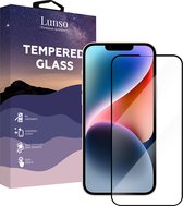 Lunso - Geschikt voor iPhone 14 - Gehard Beschermglas - Full Cover Screenprotector - Black Edge