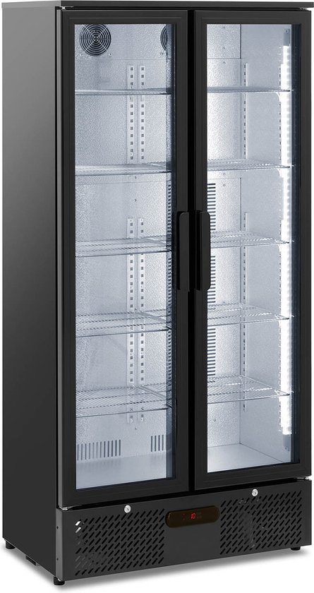 Royal Catering Dranken koelkast - 458 l - Royal Catering - Acero con revestimiento en polvo Black