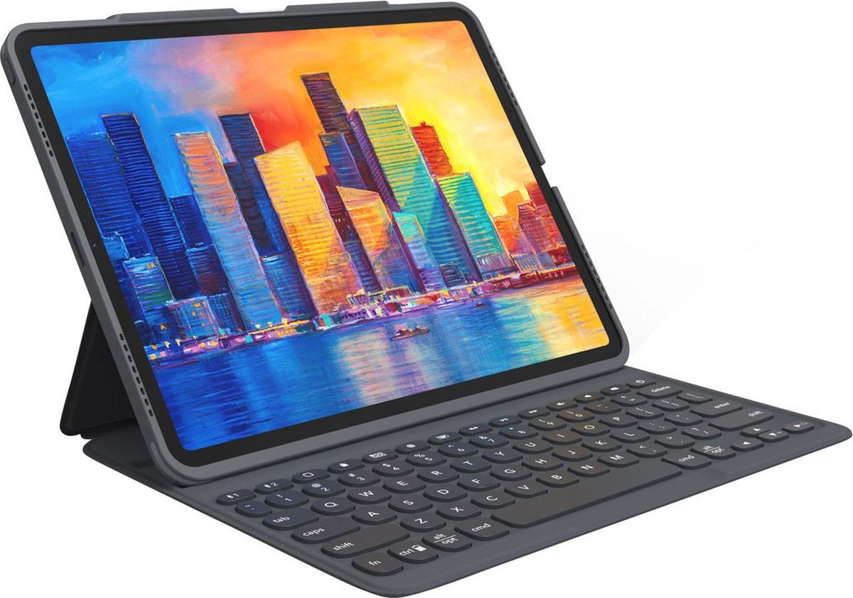 Apple iPad Pro 12.9 (2022) Hoes - ZAGG - Pro Keys Keyboard Serie - Kunstlederen Bookcase - Zwart - Hoes Geschikt Voor Apple iPad Pro 12.9 (2022)