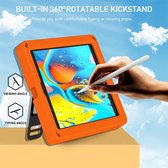 Mobigear - Tablethoes geschikt voor Apple iPad 8 (2020) Hoes EVA Schuim | Mobigear Ruggedized Backcover | Schokbestendig iPad 8 (2020) Telefoonhoesje | Anti Shock Proof + Standaard - Oranje