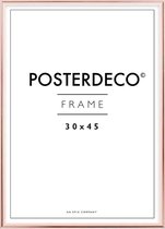 Fotolijst - Posterdeco - Premium Metaal - Fotomaat 30x45 cm - Posterlijst - Fotolijstje - Rose