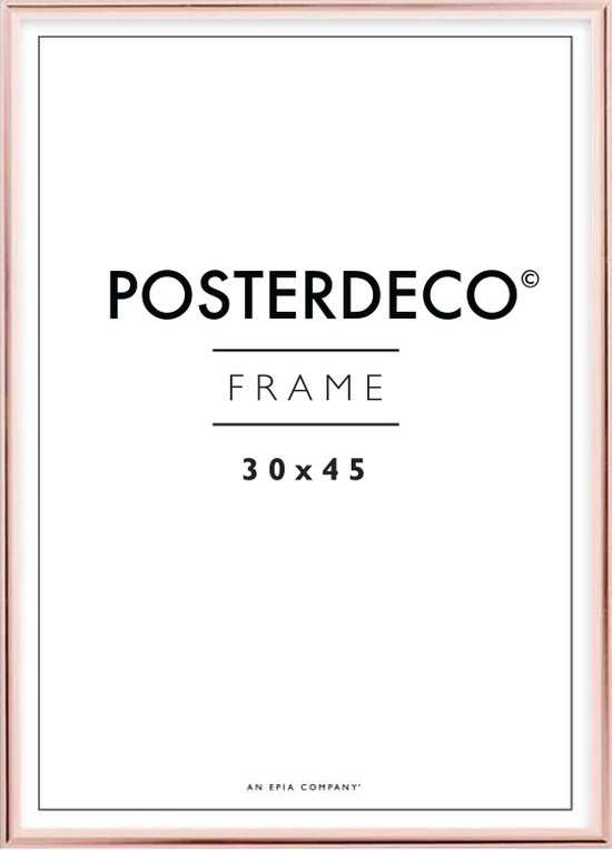 Fotolijst - Posterdeco - Premium Metaal - Fotomaat 30x45 cm - Posterlijst - Fotolijstje - Rose