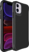 iMoshion Hoesje Geschikt voor iPhone 11 Hoesje Shockproof - iMoshion Rugged Hybrid Carbon Case - zwart