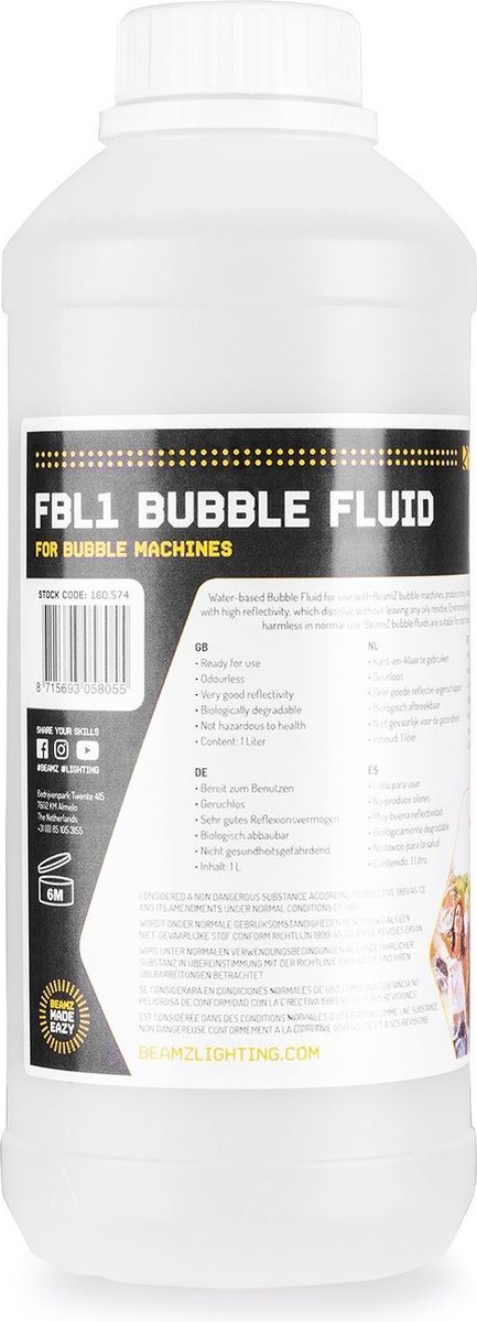 Beamz Bubbelvloeistof 1 Liter