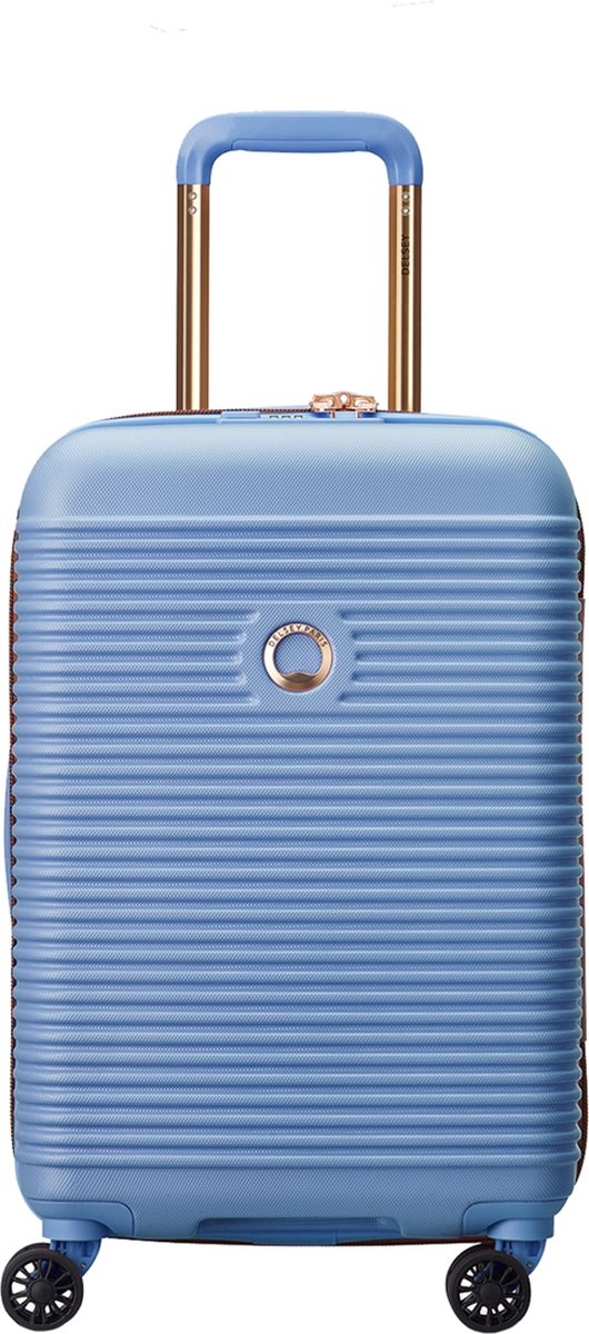 Delsey Handbagage harde koffer / Trolley / Reiskoffer - Freestyle - 55 cm - Blauw
