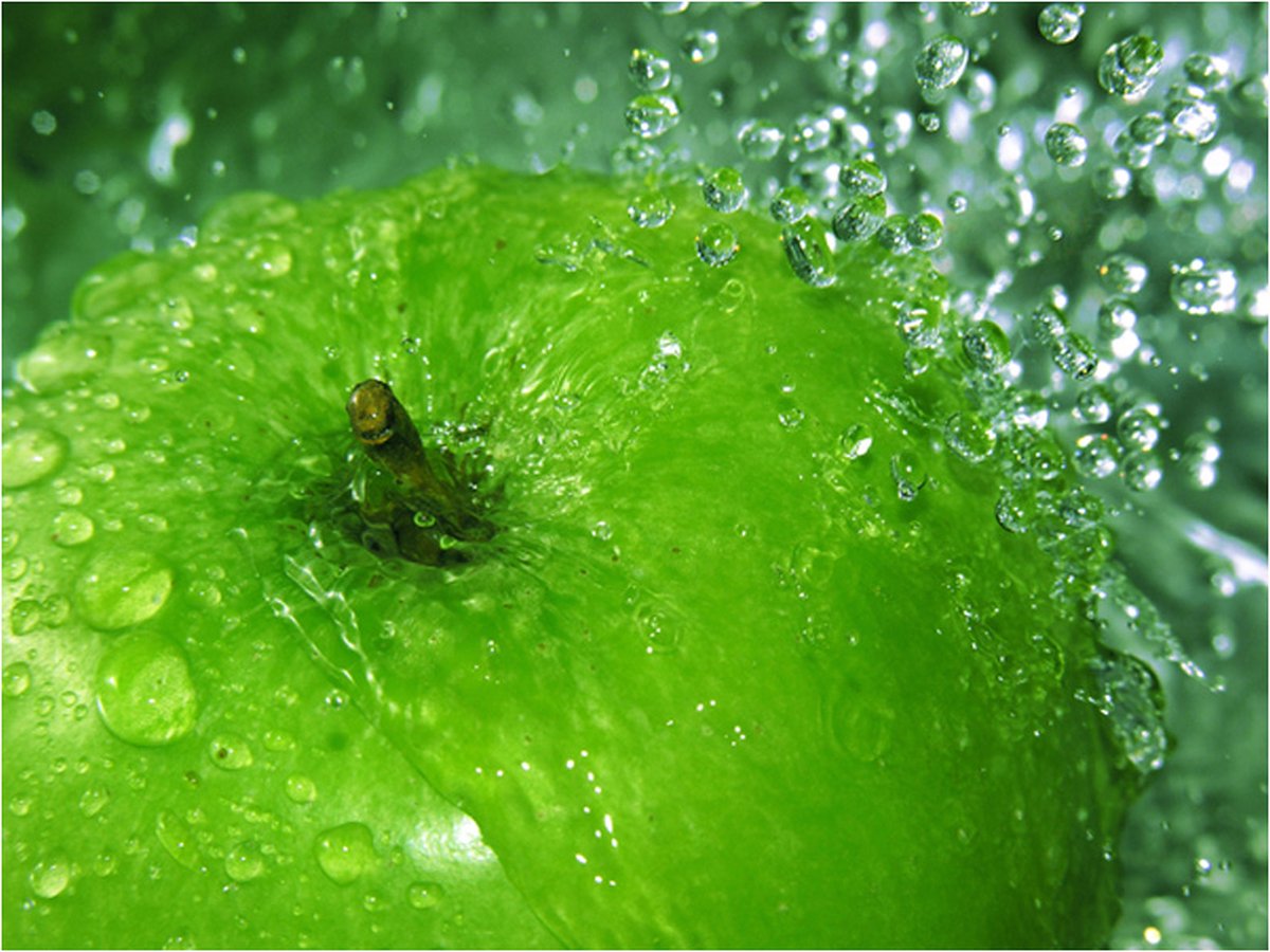 Fotobehang - Groene appel.