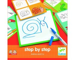foto van Djeco - Tekenset - Step by Step Animal&co