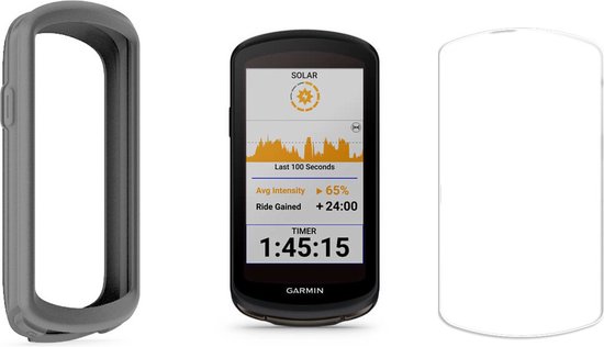 Siliconenhoes + Screenprotector geschikt voor Garmin Edge 1040