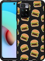 Xiaomi Redmi 10 2022 Hoesje Zwart Burgers - Designed by Cazy