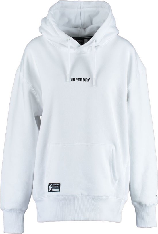 Superdry witte super oversized dames sweater hoodie - valt ruim - Maat M/L  | bol.com