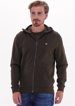 Lyle & Scott Zip Trough Hoodie Truien & Vesten - Olijf