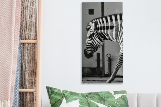 Peinture sur toile - Animaux sauvages - Zebra - Mur - Porte - Décoration murale - Toile - 20x40 cm - Tableau sur toile - Décoration de la maison