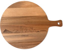 Skyline Serveerplank Rond Utrecht - Hapjesplank - Serveerplank - Tapas - Hapjes - Serveren - 29cm - Hapjesplank - Serveerplank - Tapas - Hapjes - Serveren - WoodWideCities
