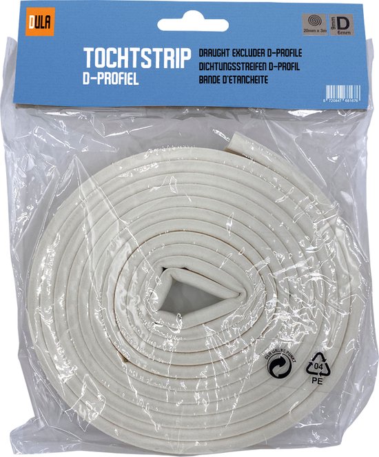 Handson Zelfklevende Tochtstrip Met Borstel In Aluminium Wit 100 Cm