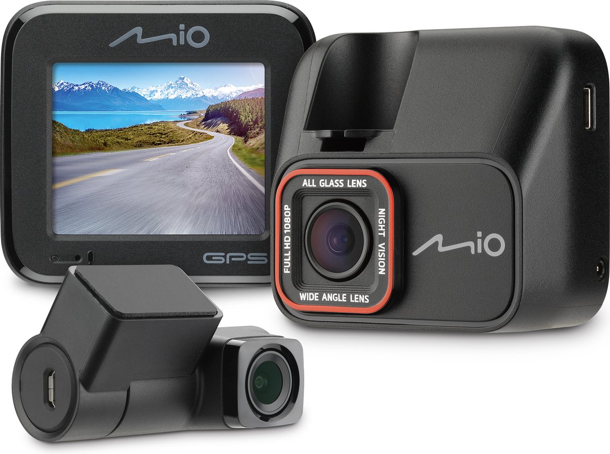 Mio MiVue C588T Dual dashcam - Full-HD - met achterruitcamera - GPS