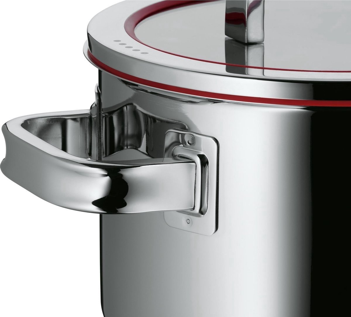 WMF Mini 0712766040 Lage kookpan 12cm met deksel, Cromargan 18/10 RVS, Ruimtebesparend Stapelbaar Design, TransTherm universele bodem, Vaatwasmachine bestendig