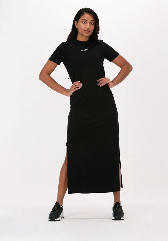 uitlijning span Beïnvloeden Calvin Klein Stacked Logo T-shirt Dress Jurken - Zwart | bol.com