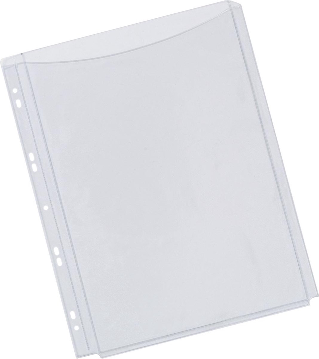 Q-CONNECT geperforeerde showtas A4 9-gaatsperforatie PP transparant pak van 5 stuks