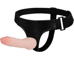 LyBaile Strap On / Voorbinddildo 17cm - Strap On Harnas met Siliconen Dildo - Complete Set Voorbind Dildo met Verstelbare Banden - BW-022019