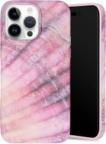 Selencia Aurora Fashion Backcover geschikt voor de iPhone 14 Pro Max - Duurzaam hoesje - 100% gerecycled - Ocean Shell Purple