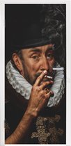 Deursticker Schilderij - Sigaret - Oude meesters - 75x205 cm - Deurposter