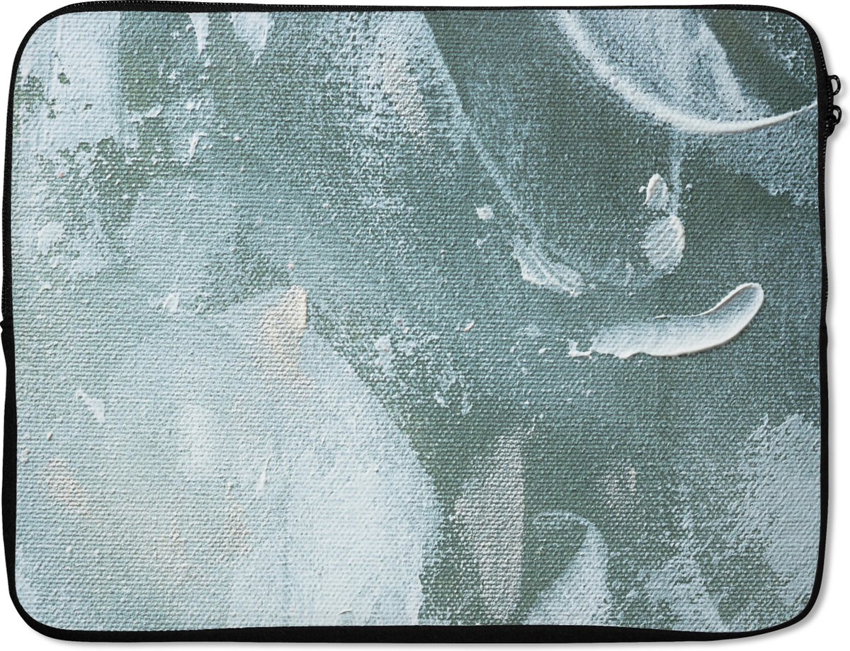 Laptophoes - Verf - Acryl - Wit - Laptop - 15 6 Inch - Laptop sleeve - Laptop case