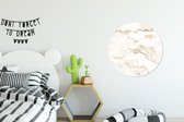 WallCircle - Stickers muraux - Cercle Papier Peint - Marbre - Citron Vert - Or - Luxe - Aspect Marbre - Wit - 50x50 cm - Cercle Mural - Auto Adhésif - Autocollant Papier Peint Rond