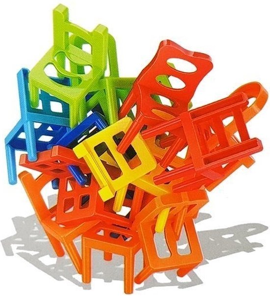 Philos Stoel op Stoel stapelspel 38x38 mm Stoel op Stoel stapelspel