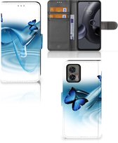GSM Hoesje Motorola Edge 30 Neo Telefoonhoesje Portemonnee Vlinders