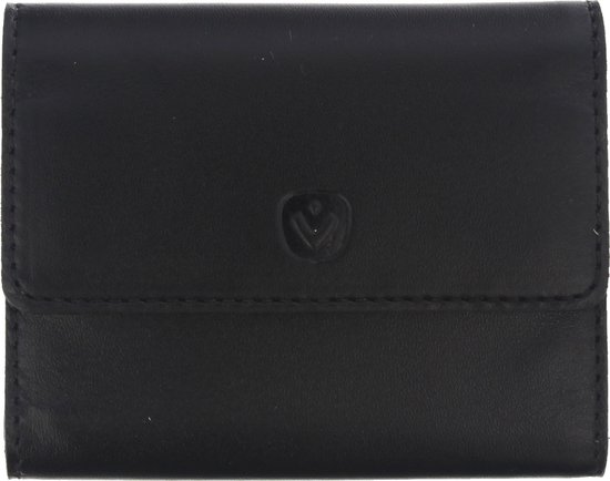 Broekriem Portemonnee Leer - Pasjeshouder voor aan riem of handtas - klittenbandlus - 6 tot 12 pasjes - RFID- zwart